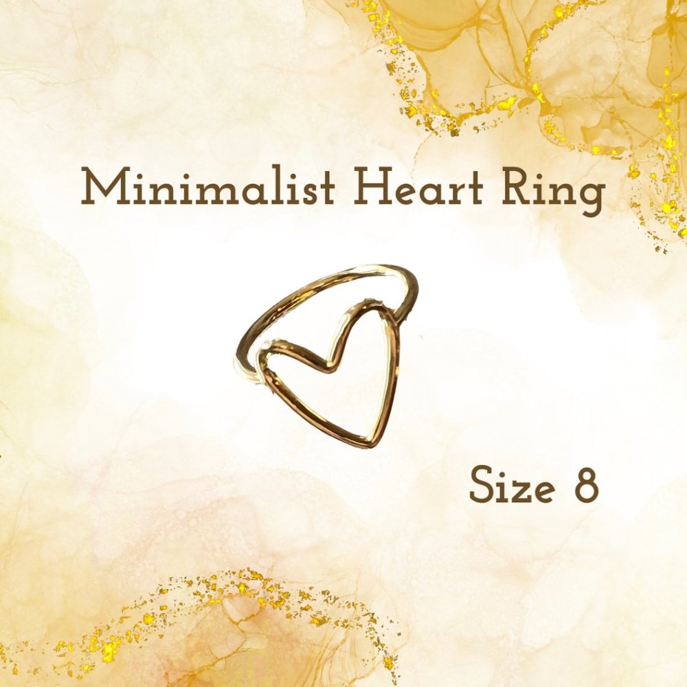 4/$20 New Minimalist Ring Size 8